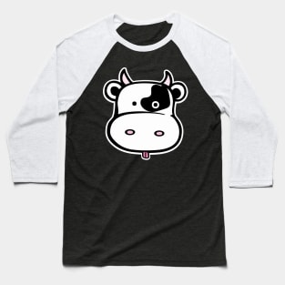 Cute Cow Head Baseball T-Shirt